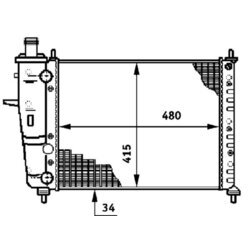 Chladič motora MAHLE CR 599 000S - obr. 1