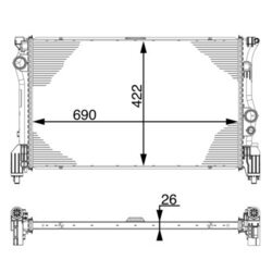 Chladič motora MAHLE CR 931 000P - obr. 1