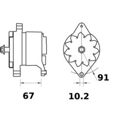 Alternátor MAHLE MG 184