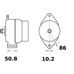 Alternátor MAHLE MG 340 - obr. 1