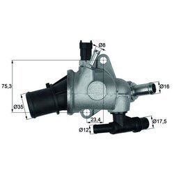 Termostat chladenia MAHLE TI 142 83 - obr. 2