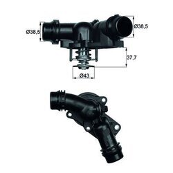 Termostat chladenia MAHLE TM 13 97 - obr. 2