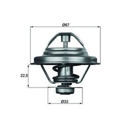 Termostat chladenia MAHLE TX 24 87D