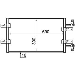 Kondenzátor klimatizácie MAHLE AC 723 000P - obr. 2