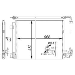 Kondenzátor klimatizácie MAHLE AC 774 000S