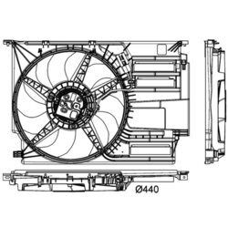 Ventilátor chladenia motora MAHLE CFF 404 000P