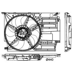 Ventilátor chladenia motora MAHLE CFF 405 000P