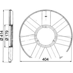 Koleso ventilátora chladenia motora MAHLE CFW 39 000P - obr. 1