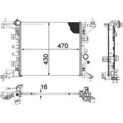 Chladič motora MAHLE CR 1187 000P - obr. 1