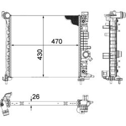 Chladič motora MAHLE CR 1190 000P