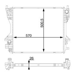 Chladič motora MAHLE CR 1200 000S