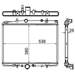 Chladič motora MAHLE CR 1433 000S - obr. 1