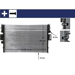 Chladič motora MAHLE CR 1551 000S