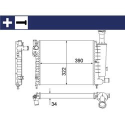 Chladič motora MAHLE CR 491 000S