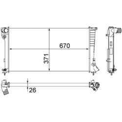 Chladič motora MAHLE CR 504 000S