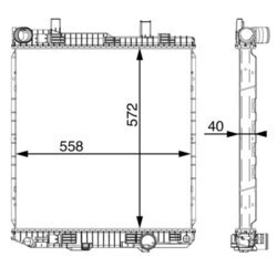 Chladič motora MAHLE CR 674 000S