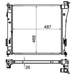 Chladič motora MAHLE CR 848 000S - obr. 1