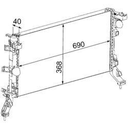 Chladič motora MAHLE CR 896 000P - obr. 1