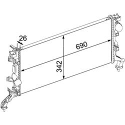 Chladič motora MAHLE CR 898 000P