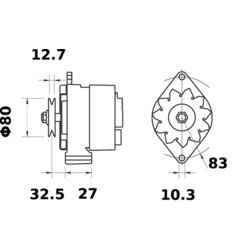 Alternátor MAHLE MG 272 - obr. 1