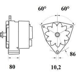 Alternátor MAHLE MG 658 - obr. 1