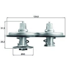 Termostat chladenia MAHLE TX 141 83