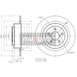 Brzdový kotúč MAXGEAR 19-2357 - obr. 1