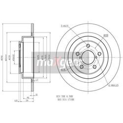 Brzdový kotúč MAXGEAR 19-2357