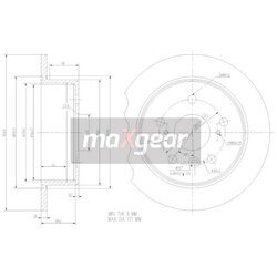 Brzdový kotúč MAXGEAR 19-2347 - obr. 1