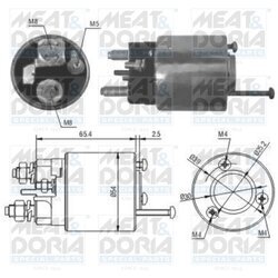 Elektromagnetický spínač pre štartér MEAT & DORIA 46018