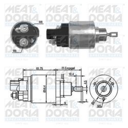 Elektromagnetický spínač pre štartér MEAT & DORIA 46070