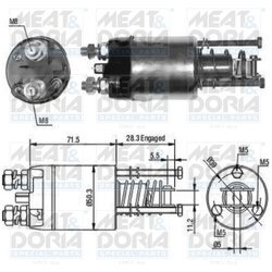 Elektromagnetický spínač pre štartér MEAT & DORIA 46046