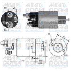 Elektromagnetický spínač pre štartér MEAT & DORIA 46099