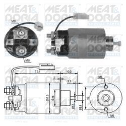 Elektromagnetický spínač pre štartér MEAT & DORIA 46114