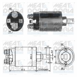 Elektromagnetický spínač pre štartér MEAT & DORIA 46026