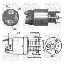 Elektromagnetický spínač pre štartér MEAT & DORIA 46110