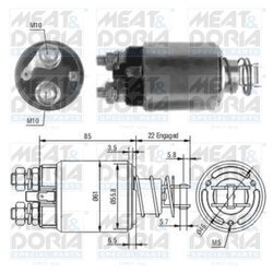 Elektromagnetický spínač pre štartér MEAT & DORIA 46185