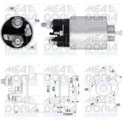 Elektromagnetický spínač pre štartér MEAT & DORIA 46157