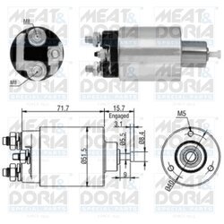 Elektromagnetický spínač pre štartér MEAT & DORIA 46182