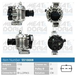 Alternátor MEAT & DORIA 5510008