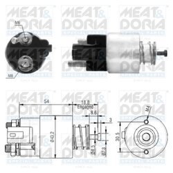 Elektromagnetický spínač pre štartér MEAT & DORIA 46155