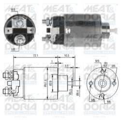 Elektromagnetický spínač pre štartér MEAT & DORIA 46124