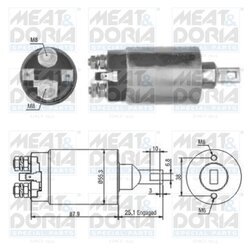 Elektromagnetický spínač pre štartér MEAT & DORIA 46143