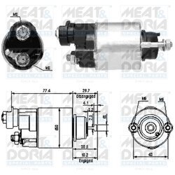 Elektromagnetický spínač pre štartér MEAT & DORIA 46173