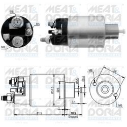 Elektromagnetický spínač pre štartér MEAT & DORIA 46100