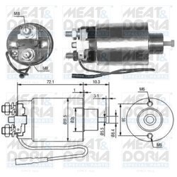 Elektromagnetický spínač pre štartér MEAT & DORIA 46127