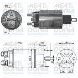 Elektromagnetický spínač pre štartér MEAT & DORIA 46165