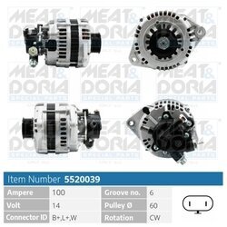 Alternátor MEAT & DORIA 5520039