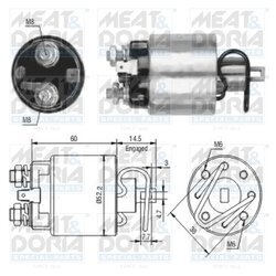 Elektromagnetický spínač pre štartér MEAT & DORIA 46089