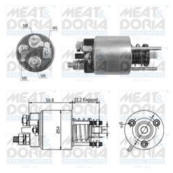 Elektromagnetický spínač pre štartér MEAT & DORIA 46134